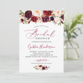 Invitation Fête des mariées de calligraphie florale du Boho d (Debout devant)