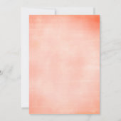 Invitation Fête des mariées de calligraphie florale du milieu (Dos)