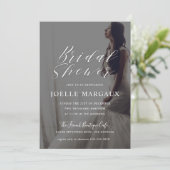 Invitation Fête des mariées de calligraphie moderne (Debout devant)