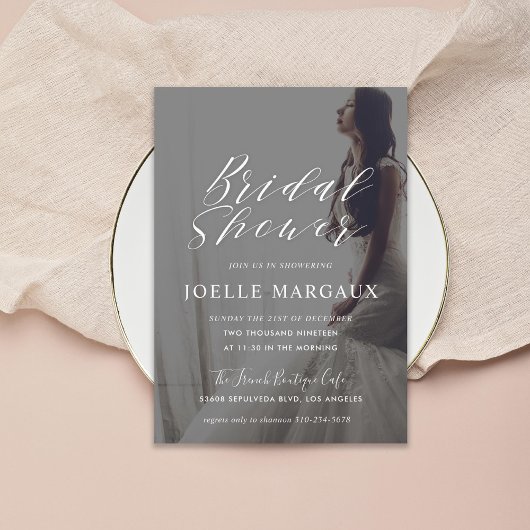 Invitation Fête des mariées de calligraphie moderne