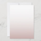 Invitation Fête des mariées de calligraphie or Rose moderne (Dos)