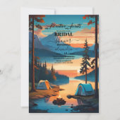 Invitation Fête des mariées de camping Retro (Devant)