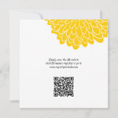 Invitation Fête des mariées de Carré de code QR Chrysanthemum (Dos)