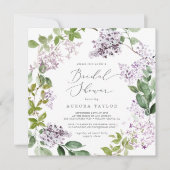 Invitation Fête des mariées de Carré Rustique Lilac (Devant)