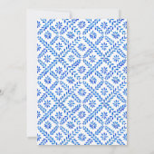 Invitation Fête des mariées de Carreaux Bleus de citrons médi (Dos)