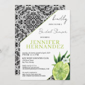 Invitation Fête des mariées de carreaux de chaux (Devant / Derrière)