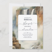 Invitation Fête des mariées de cascade de Rustic Mountain (Devant)