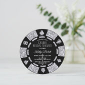 Invitation Fête des mariées de casino de jeton de Parties sci (Debout devant)