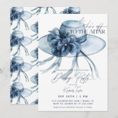 Invitation Fête des mariées de Casquette Dusty Blue Derby (Devant / Derrière)