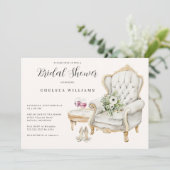 Invitation Fête des mariées de chaise élégante sur mesure (Debout devant)