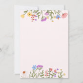 Invitation Fête des mariées de champ de Fleur sauvage aquarel (Dos)