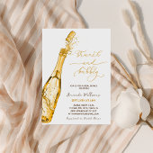 Invitation Fête des mariées de champagne Brunch et Bubbly Gol