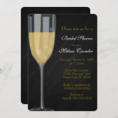 Invitation Fête des mariées de Champagne chic Eleg (Devant / Derrière)