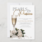 Invitation Fête des mariées de champagne Pearls Prosecco (Devant)