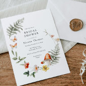 Invitation Fête des mariées de champignons de forêt enchantée