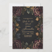 Invitation Fête des mariées de charpente florale gothique vic (Devant)