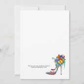 Invitation Fête des mariées de chaussure florale blanche élég (Dos)