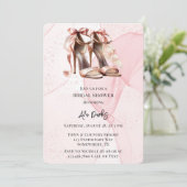 Invitation Fête des mariées de chaussures haute talon en encr (Debout devant)