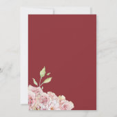 Invitation Fête des mariées de chaussures sommairement rose F (Dos)