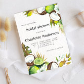 Invitation Fête des mariées de chaux de coco