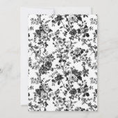 Invitation Fête des mariées de chinoiserie d'antiquité noire (Dos)