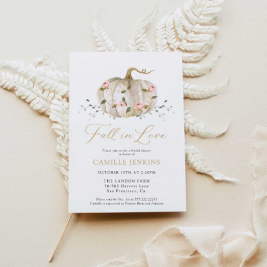 Invitation Fête des mariées de chute dans l'amour