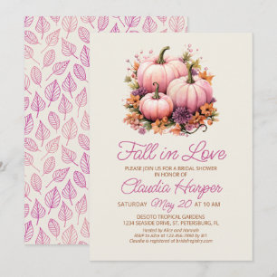 Invitation Fête des mariées de chute dans l'amour