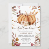 Invitation Fête des mariées de chute dans l'amour | Flore de (Devant)