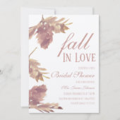 Invitation Fête des mariées de chute de feuille d'aquarelle r (Devant)