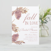 Invitation Fête des mariées de chute de feuille d'aquarelle r (Debout devant)