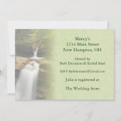 Invitation Fête des mariées de chute d'eau (Dos)