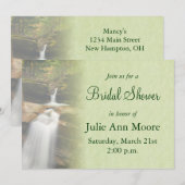 Invitation Fête des mariées de chute d'eau (Devant / Derrière)