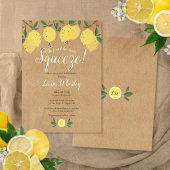 Invitation Fête des mariées de citron à la taille principale