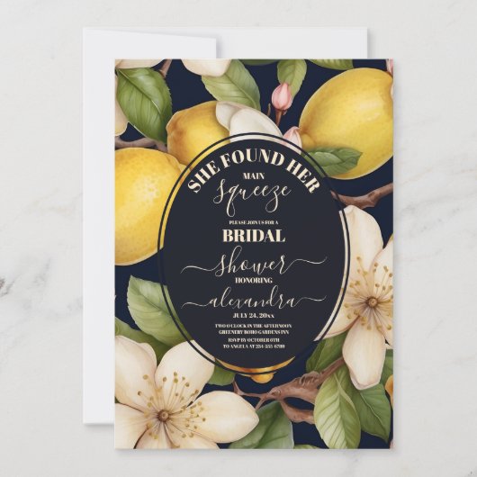 Invitation Fête des mariées De Citron Elle A Trouvé Sa Squeez (Devant)