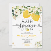 Invitation Fête des mariées de citron Floral Citron Squeeze p (Devant)