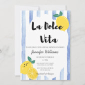 Invitation Fête des mariées de citron italien Dolce Vita Dood (Devant)