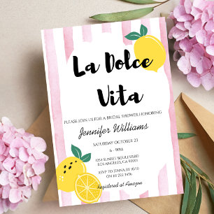 Invitation Fête des mariées de citron italien Dolce Vita Dood