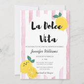 Invitation Fête des mariées de citron italien Dolce Vita Dood (Devant)