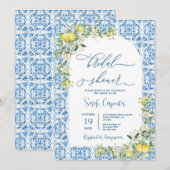 Invitation Fête des mariées de citron méditerranéen (Devant / Derrière)