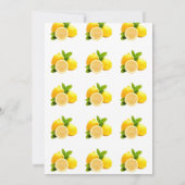 Invitation Fête des mariées de citron rustique à la fine poin (Dos)