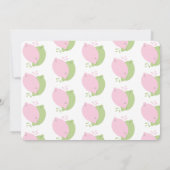 Invitation Fête des mariées de citron vert rose moderne (Dos)
