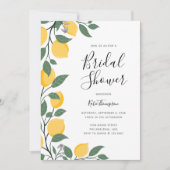 Invitation Fête des mariées de citrons et de calligraphie Feu (Devant)