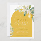 Invitation Fête des mariées de citrons floraux de Squeeze (Devant)