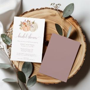 Invitation Fête des mariées de Citrouille de automne rustique