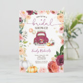 Invitation Fête des mariées de Citrouille de chute de couleur (Debout devant)