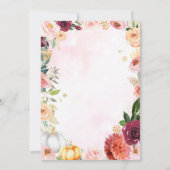 Invitation Fête des mariées de Citrouille de chute de couleur (Dos)