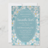 Invitation Fête des mariées de clôture en bois floral (Devant)