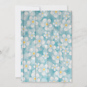 Invitation Fête des mariées de clôture en bois floral (Dos)