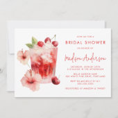 Invitation Fête des mariées de cocktails Hibiscus Tropical Ch (Devant)