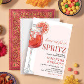 Invitation Fête des mariées de cocktails Pomelo moderne